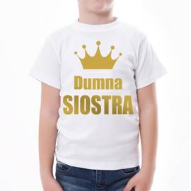 Dumna siostra - koszulka dziecięca - złoty nadruk