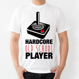 Hardcore old school player - koszulka męska