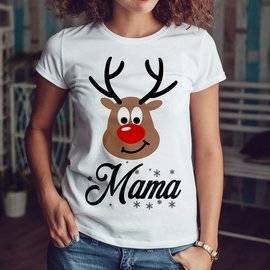 Mama renifer - koszulka damska