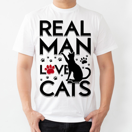 REAL MEN LOVE CATS - koszulka męska