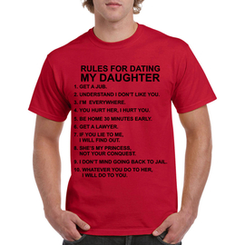 RULES FOR DATING MY DAUGHTER - T-shirt męski