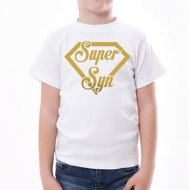 Super syn - koszulka dziecięca - złoty nadruk